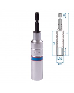 Головка для шуруповерта шестигранная 1/4&quot;, 14 мм, L = 110 мм KING TONY 76C1114M-foto2