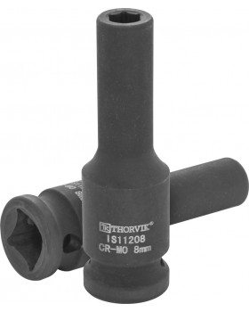 IS11208 Головка торцевая ударная глубокая 1/2"DR, 8 мм IS11208 Головка торцевая ударная глубокая 1/2"DR, 8 мм