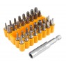 Набор вставок (бит) 1/4", Security hex, TorxTR, Spaner, Torg-Set, Tri-Wing, 33 предмета TOLSEN 
