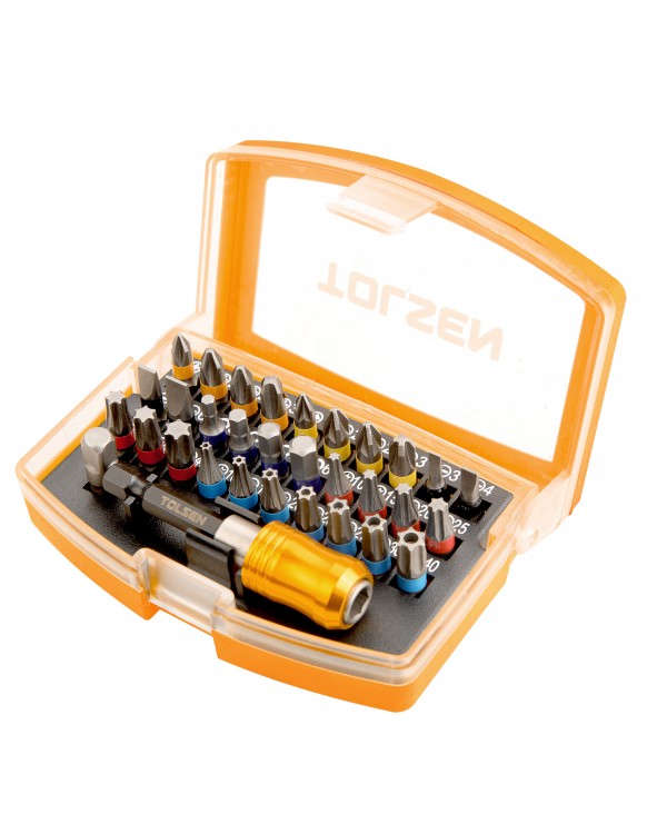 Набор вставок (бит) 1/4&quot;, PH, PZ, Hex, Torx, Slotted, 32 предмета TOLSEN TT20370