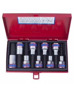 Набор торцевых насадок 1/2&quot;, HEX, 4-17 мм, L = 80 мм, 9 предметов KING TONY 4120PR-foto3