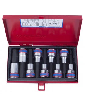 Набор торцевых насадок 1/2", HEX, 4-17 мм, L = 80 мм, 9 предметов KING TONY 4120PR-foto3