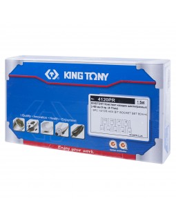 Набор торцевых насадок 1/2&quot;, HEX, 4-17 мм, L = 80 мм, 9 предметов KING TONY 4120PR-foto4