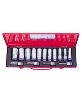 Набор глубоких торцевых головок 1/2&quot;, двенадцатигранные, 10-32 мм, 15 предметов KING TONY 4215M-foto3