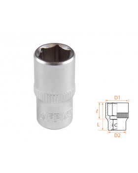 Головка торцевая стандартная шестигранная 1/4&quot;, 09 мм AFFIX AF00020009