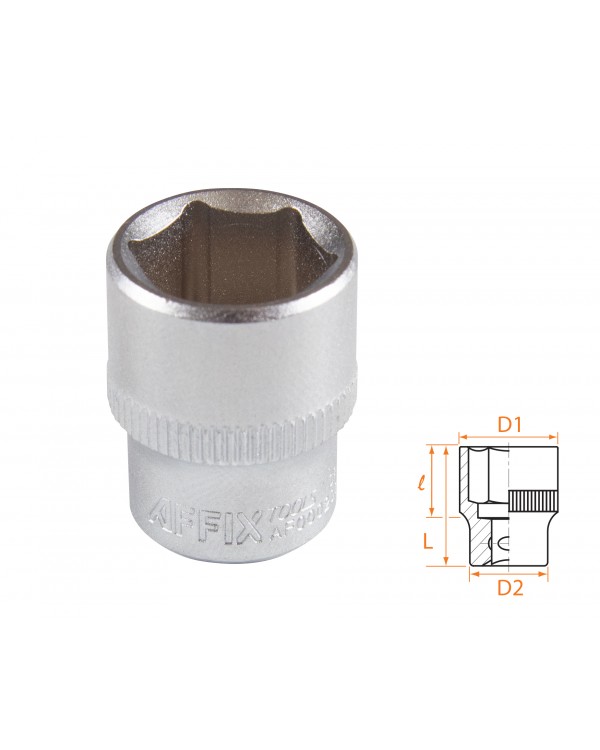 Головка торцевая стандартная шестигранная 1/4&quot;, 14 мм AFFIX AF00020014