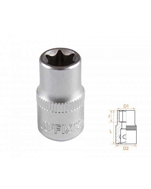 Головка торцевая TORX Е-стандарт 1/4&quot;, E10 AFFIX AF00023010