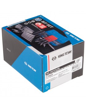 Набор вставок (бит) 10 мм, Torx, Spline, Hex, 41 предмет KING TONY 1041CQ-EB-foto6