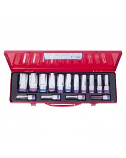 Набор глубоких торцевых головок 1/2&quot;, шестигранные, 10-32 мм, 15 предметов KING TONY 4315MR-foto3