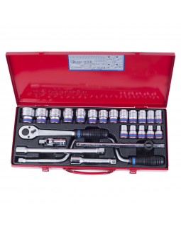 Набор торцевых головок с принадлежностями 1/2&quot;, шестигранные, 10-32 мм, 24 предмета KING TONY 4-foto2