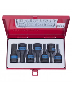 Набор ударных торцевых насадок 1/2", HEX, 4-14 мм, L = 60 мм, 7 предметов KING TONY 4407MP-foto4