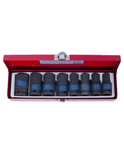 Набор ударных торцевых головок 1/2&quot;, шестигранные, тонкостенные, 10-24 мм, 8 предметов KING TON-foto2