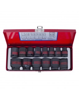 Набор ударных торцевых головок 1/2&quot;, шестигранные, 3/8&quot;-1&1/4&quot;, 14 предметов KING TON-foto4