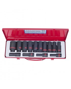 Набор ударных глубоких торцевых головок 1/2&quot;, шестигранные, 3/8&quot;-1&1/4&quot;, 15 предметов-foto3