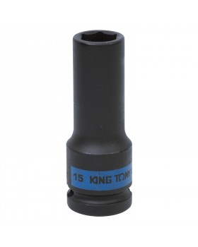 Головка торцевая ударная глубокая шестигранная 1/2&quot;, 15 мм KING TONY 443515M