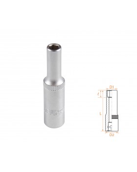 Головка торцевая глубокая шестигранная 1/4&quot;, 05 мм AFFIX AF00120005