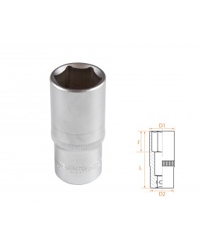 Головка торцевая глубокая шестигранная 3/8&quot;, 22 мм AFFIX AF00130022