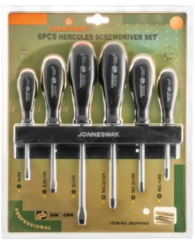Набор отверток шлиц и крест Hercules SL 4х80-8х150 PH#1-3, 6 предметов-foto2