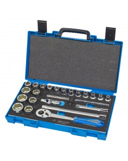 Набор торцевых головок с принадлежностями 1/2", шестигранные, 8-32 мм, 23 предмета KING TONY 45-foto5