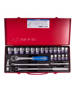 Набор торцевых головок с принадлежностями 1/2&quot;, шестигранные, 10-32 мм, 23 предмета KING TONY 4-foto2