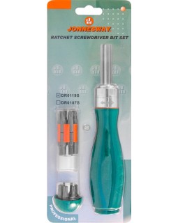 Отверточная рукоятка трещоточная с набором бит 19 предметов-foto3