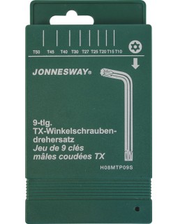 Комплект угловых ключей Torx с центрированным штифтом Т10-Т50, S2 материал, 9 предметов-foto2