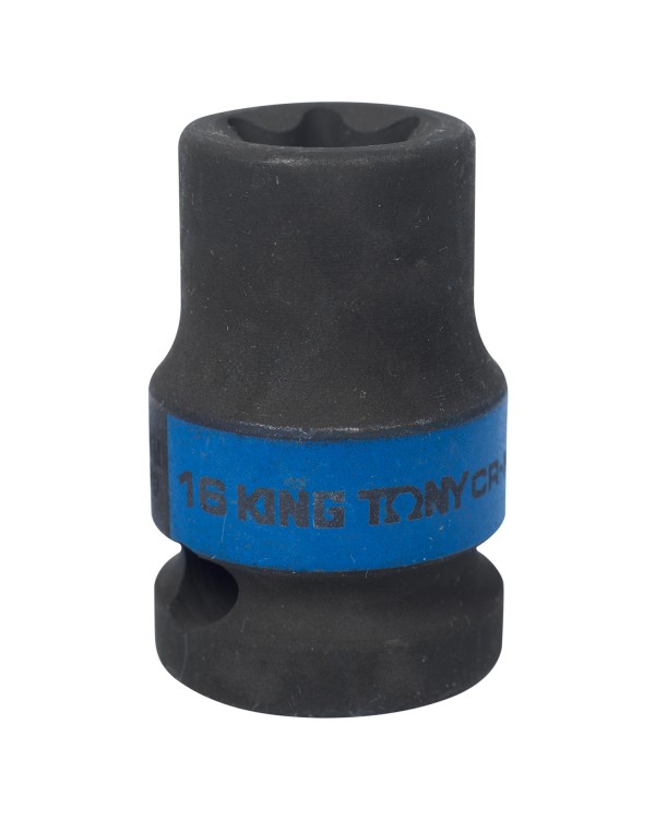 Головка торцевая ударная TORX Е-стандарт 1/2&quot;, E16, L = 38 мм KING TONY 457516M