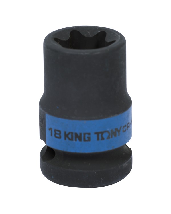 Головка торцевая ударная TORX Е-стандарт 1/2&quot;, E18, L = 38 мм KING TONY 457518M