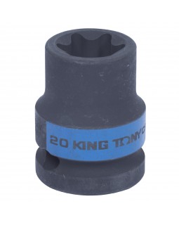 Головка торцевая ударная TORX Е-стандарт 1/2&quot;, E20, L = 38 мм KING TONY 457520M