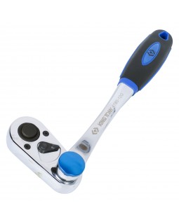 Трещотка 1/2", 300 мм, 72 зубца, флажковая с кнопкой, поворотная муфта KING TONY 4780-12G-foto3