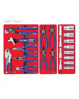 Набор инструментов &quot;ЛИДЕР&quot; для тележки, 14 ложементов, 270 предметов МАСТАК 5-00270-foto6