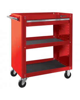Тележка открытая, 3 полки и ящик, красная МАСТАК 520-01580R-foto3