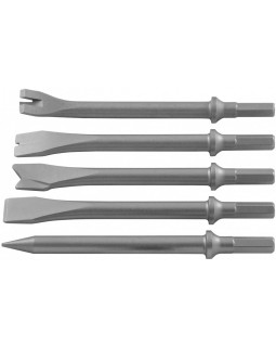 Комплект длинных зубил для пневматического молотка (JAH-6833H), 5 предметов-foto2