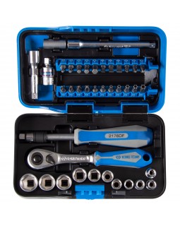 Набор торцевых головок с принадлежностями серии "АТОМ", 1/4", шестигранные, 5-14 мм, -foto3