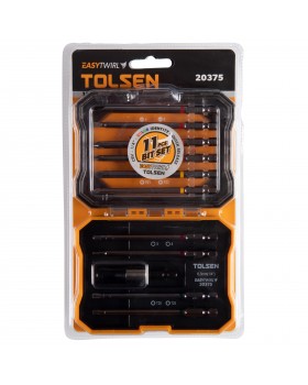 Набор вставок (бит) 1/4&quot;, PH, PZ, Hex, Torx, Slotted, 11 предметов TOLSEN TT20375-foto2