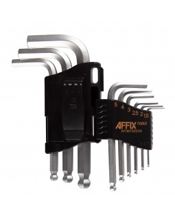 Набор Г-образных шестигранников 1,5-10 мм, с шаровым окончанием, 9 предметов AFFIX AF06100209-foto3