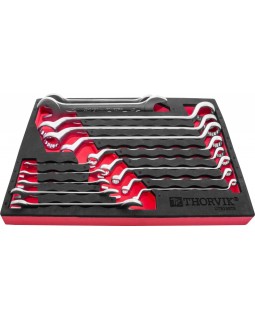 UTS15STE Набор ключей рожковых и накидных изогнутых в EVA ложементе 280х375 мм, 15 предметов-foto2