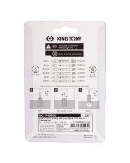 Набор экстракторов, 2-12 мм, 6 предметов KING TONY 11406SQ-foto2