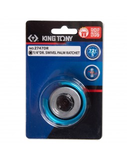 Трещотка компактная 1/4", 72 зубца, дисковый механизм KING TONY 2747DR-foto4