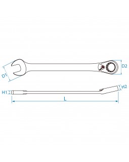 Ключтрещоточныйкомбинированныйсреверсом17мм KING TONY 373A17M-foto2