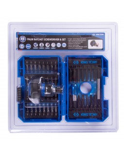 Набор вставок (бит) 1/4", PH, PZ, Hex, Torx, Slotted, 49 предметов KING TONY 1048MR-foto2