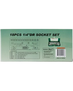 Набор головок торцевых 1/4"DR 4-13 мм., с аксессуарами, 18 предметов-foto3