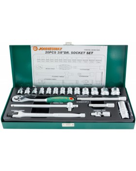 Набор головок торцевых 3/8"DR 6-23 мм, с аксессуарами, 20 предметов-foto2