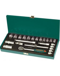 Набор головок торцевых 3/8"DR 6-22 мм, с аксессуарами, 24 предметов-foto2