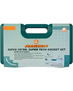 Набор головок торцевых Super Tech 3/8"DR, с аксессуарами, 26 предметов-foto2