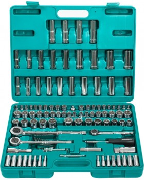 Набор инструмента универсальный 1/4", 3/8" и 1/2"DR, 107 предметов-foto3