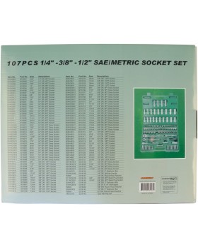 Набор инструмента универсальный 1/4", 3/8" и 1/2"DR, 107 предметов-foto5