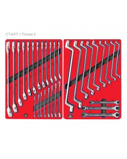 Набор инструментов "СТАРТ" для тележки, 7 ложементов, 161 предмет МАСТАК 5-00161-foto4