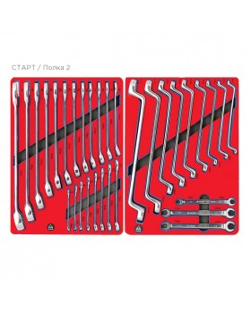 Набор инструментов "СТАРТ" для тележки, 7 ложементов, 161 предмет МАСТАК 5-00161-foto4