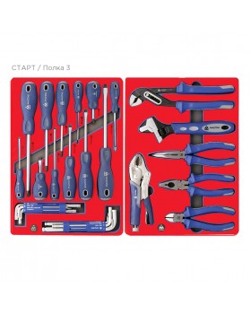 Набор инструментов "СТАРТ" для тележки, 7 ложементов, 161 предмет МАСТАК 5-00161-foto3
